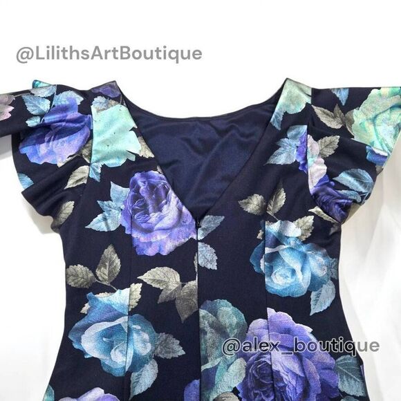 Jessica Howard Floral Runch Sheath Midi Dress(C034)-Size 10 for Women - Picture 10 of 14